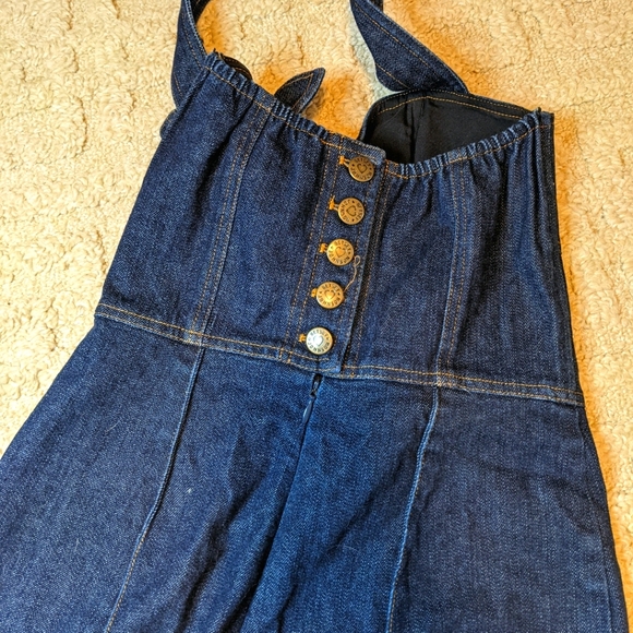 RARE Betsey Johnson Denim Jumpsuit - Picture 5 of 6